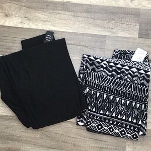 Peach skin PLUS one size leggings bundle NEW 2 pr